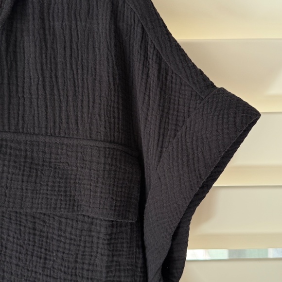 Calvin Klein Short Sleeve Cotton Shirt in Black (Size Small) - Picture 6 of 6